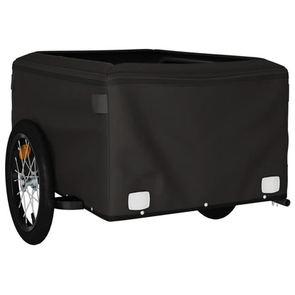 Fahrradanhänger Mit Rad Schwarz M Polyester-Oxford und Stahl
