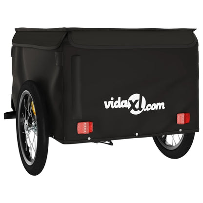 Fahrradanhänger Mit Rad Schwarz M Polyester-Oxford und Stahl