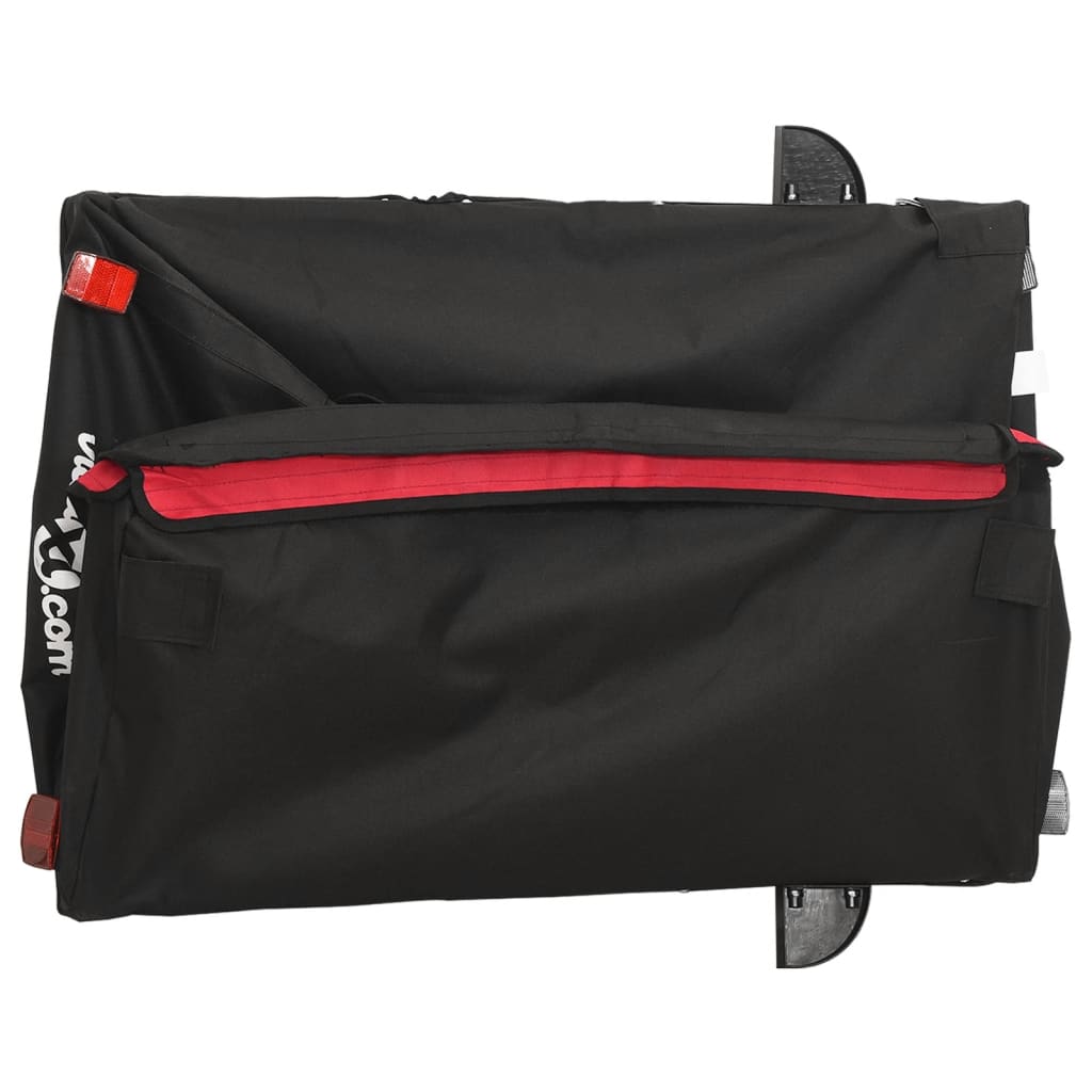 Remorque vélo noir et rouge fer 45 kg