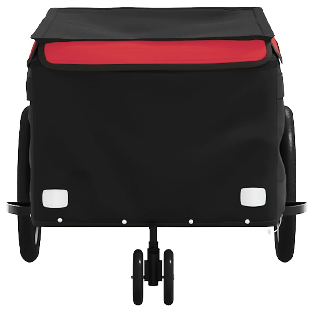 Remorque vélo noir et rouge fer 30 kg