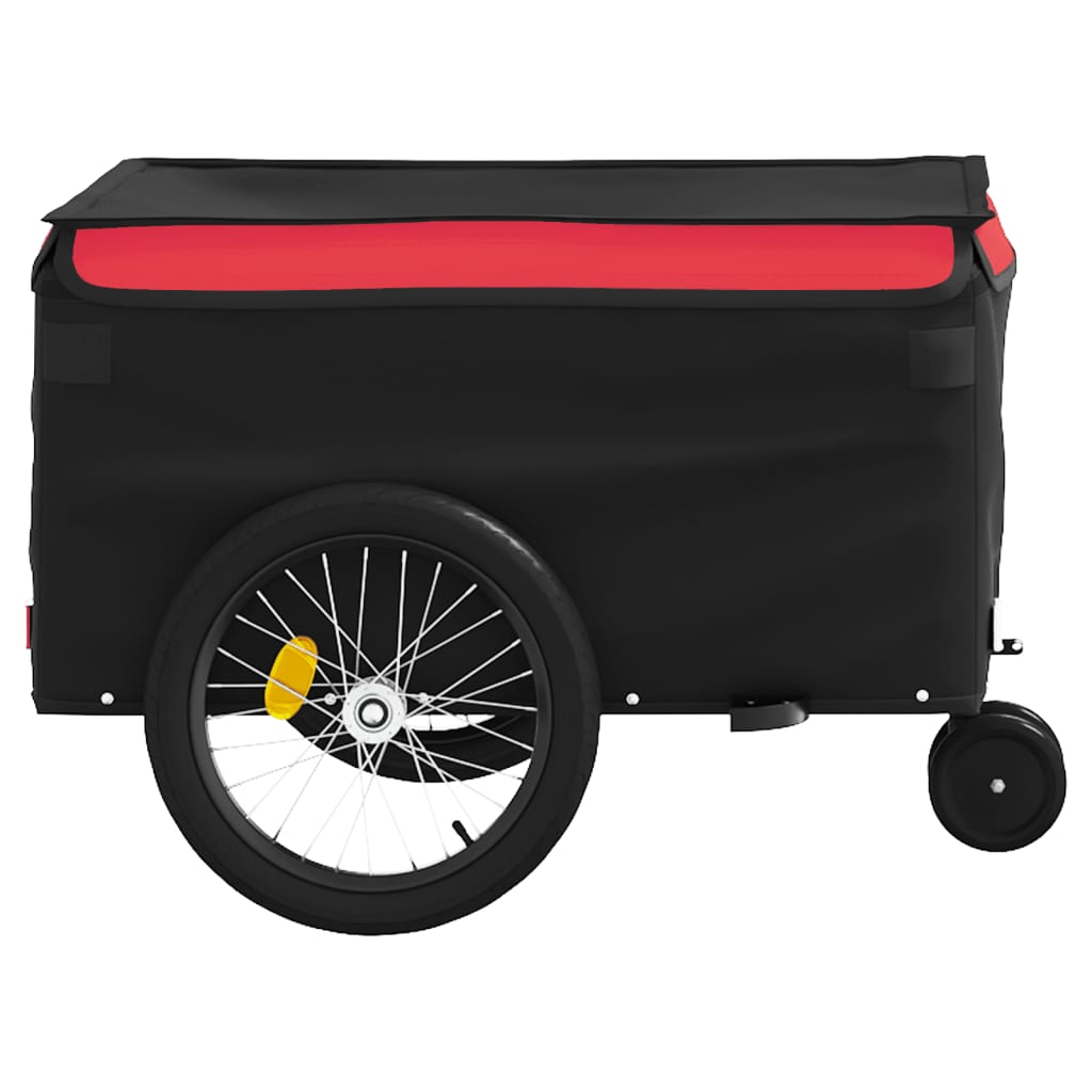 Remorque vélo noir et rouge fer 30 kg