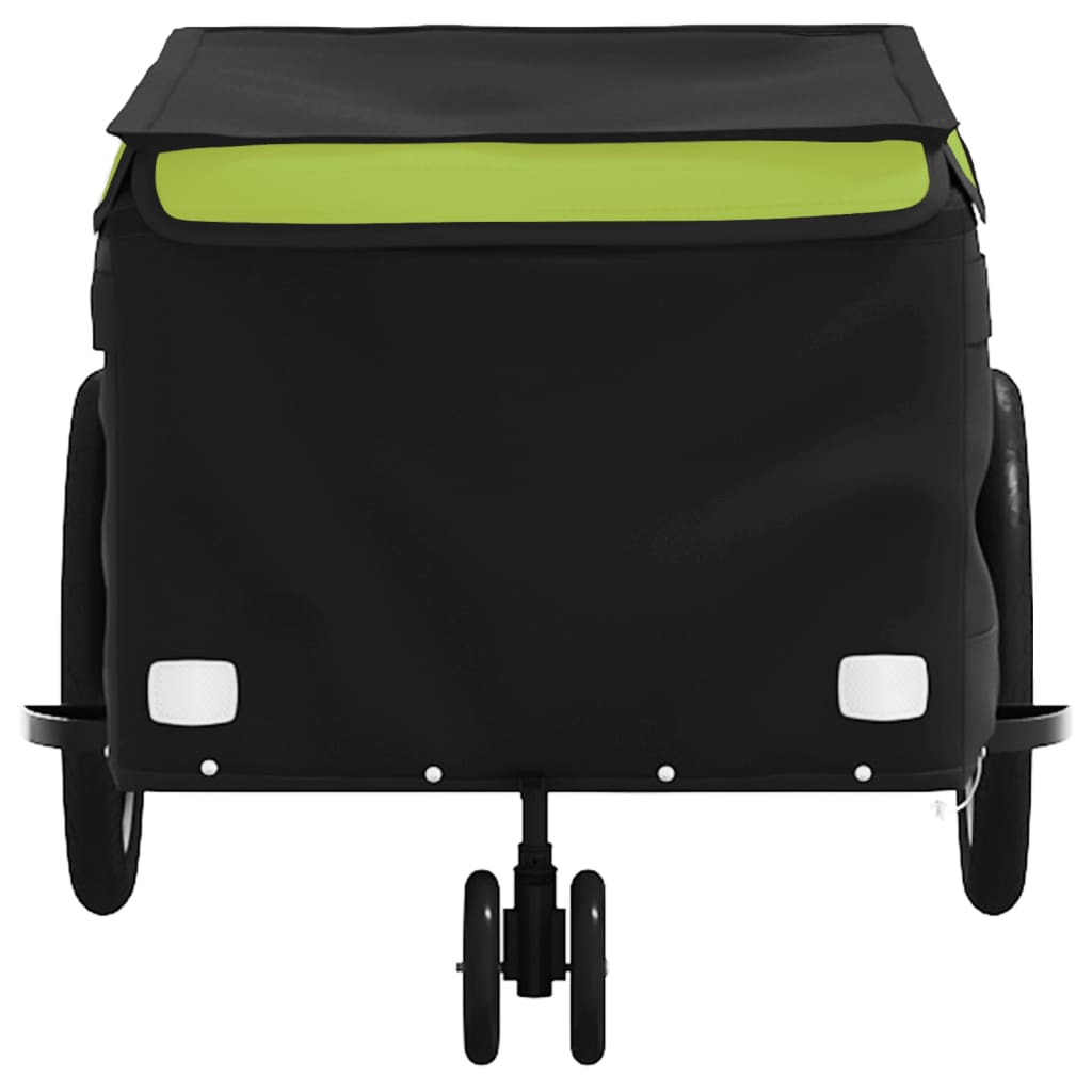 Remorque vélo noir et vert fer 30 kg