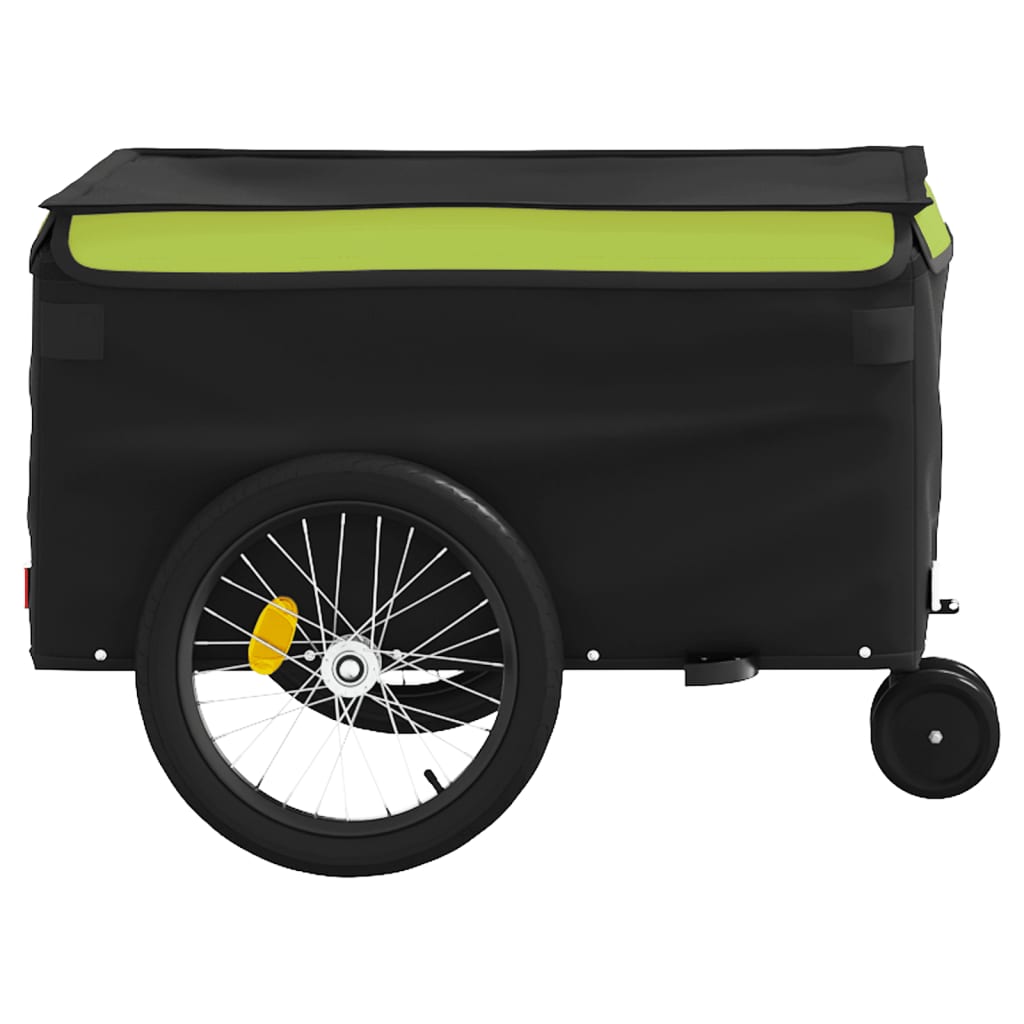 Remorque vélo noir et vert fer 30 kg