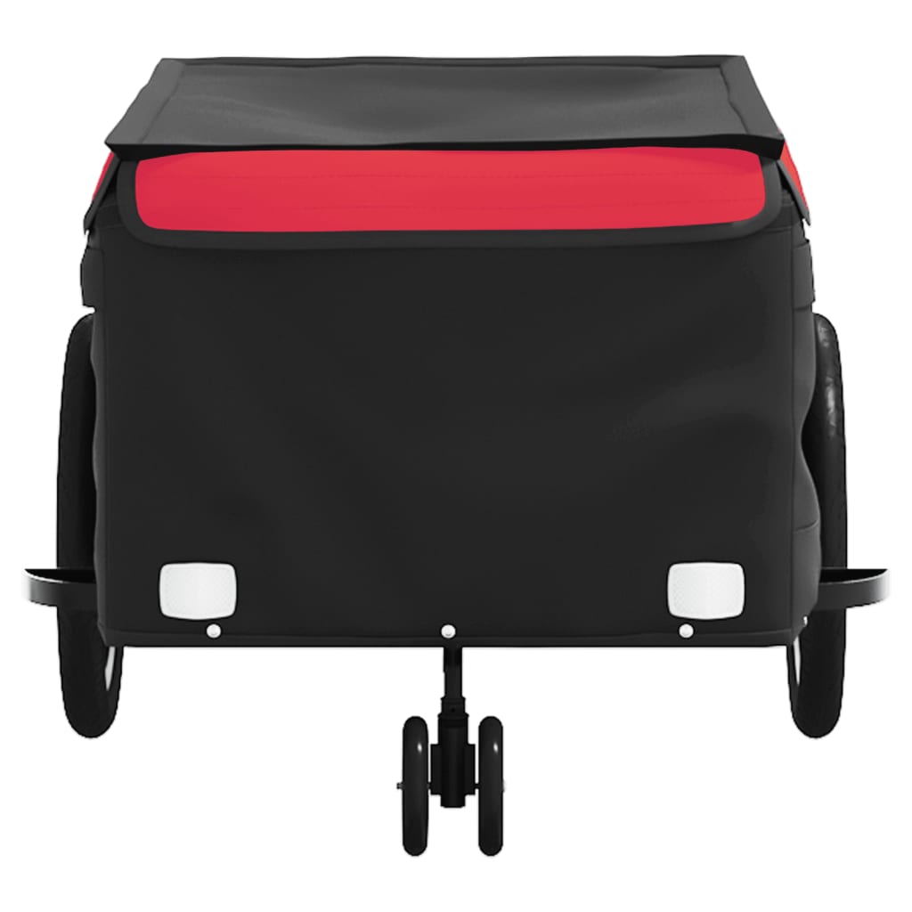 Remorque vélo noir et rouge fer 45 kg