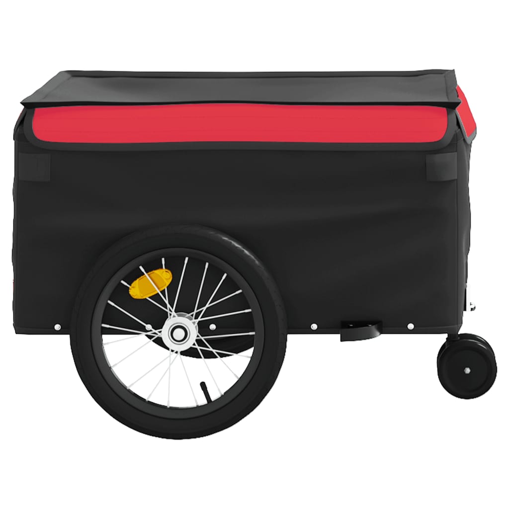 Remorque vélo noir et rouge fer 45 kg