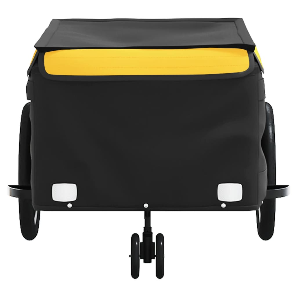 Remorque vélo noir et jaune fer 45 kg