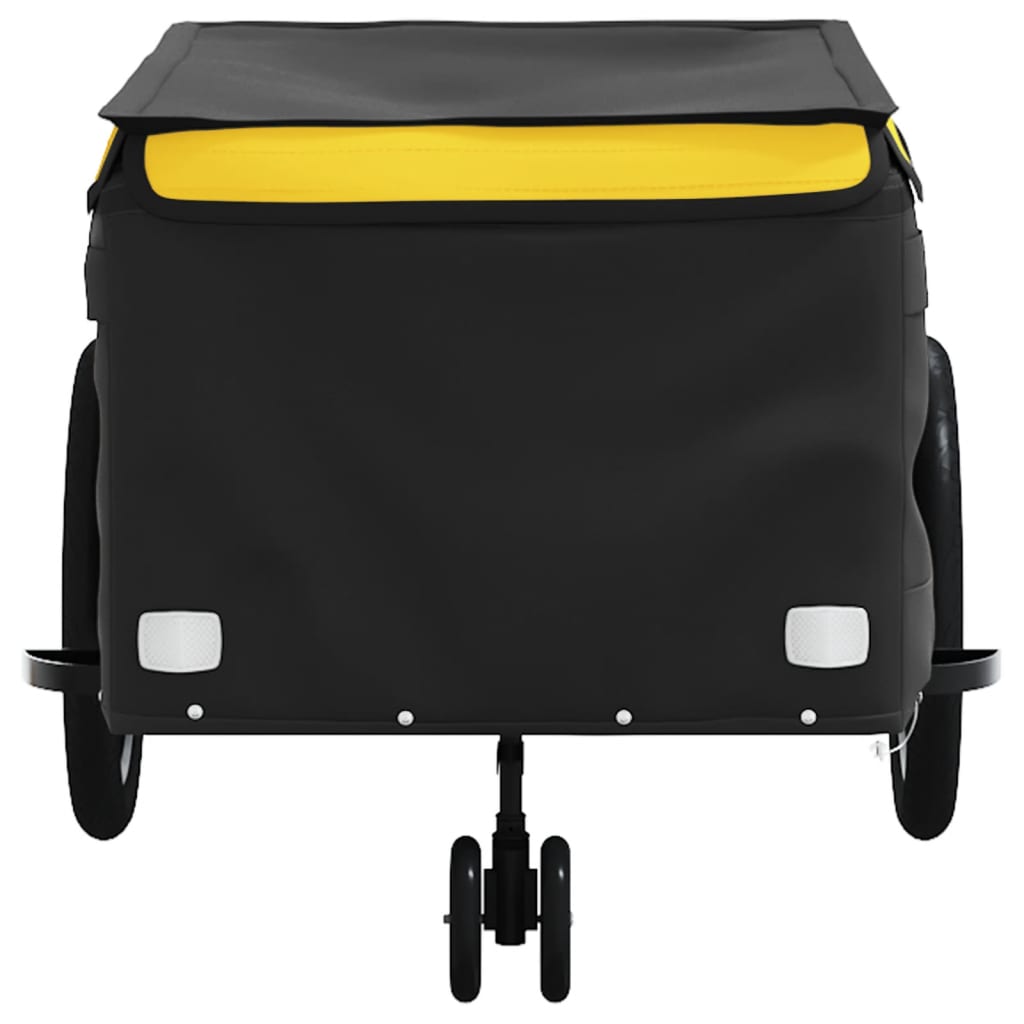 Remorque vélo noir et jaune fer 45 kg