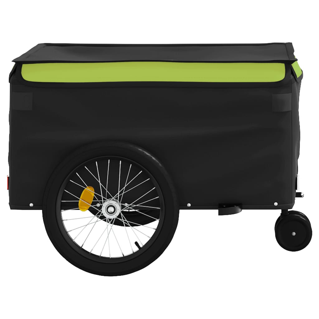 Remorque vélo noir et vert fer 45 kg