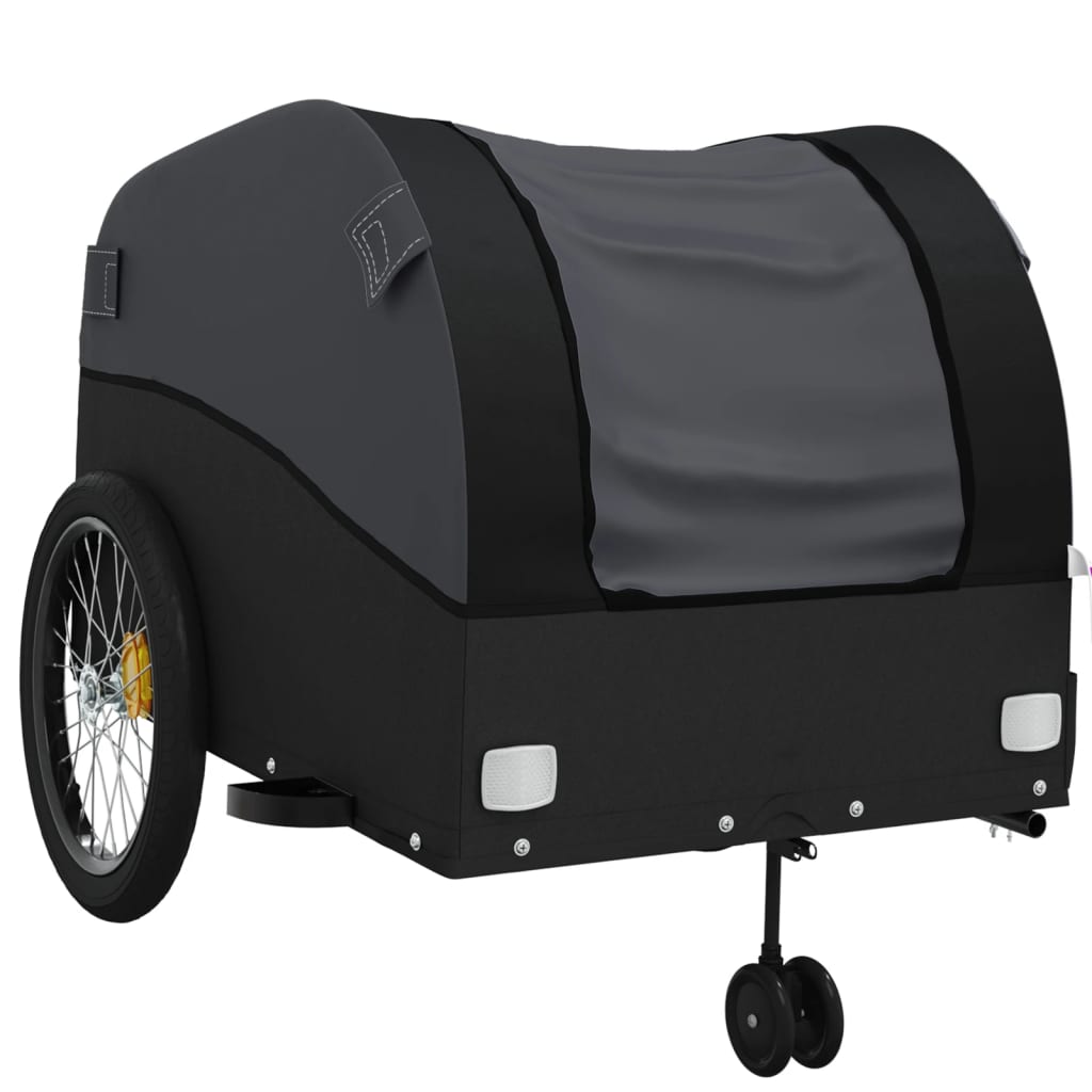 Remorque à vélo noire 45 kg en fer