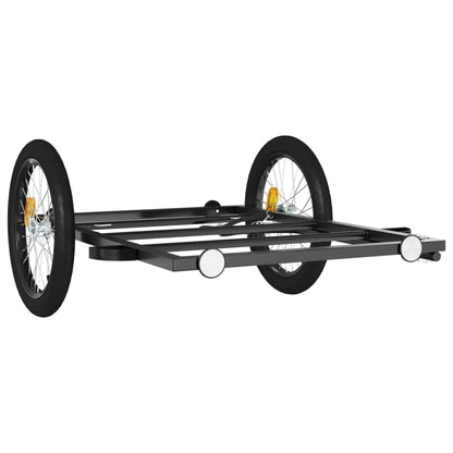 Fahrradanhänger Mit Rad Schwarz L Oxford-Polyester und Stahl