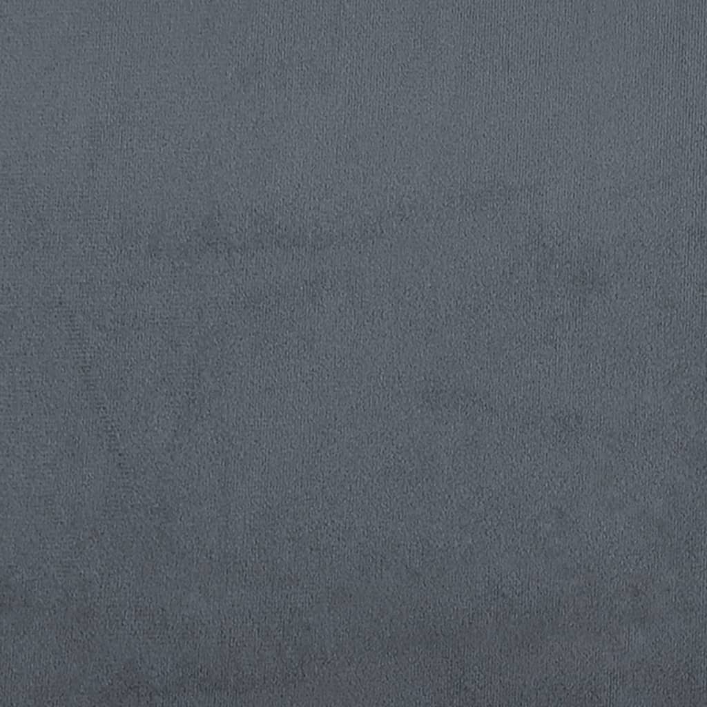 L-shaped sofa bed dark grey 275x140x70 cm velvet