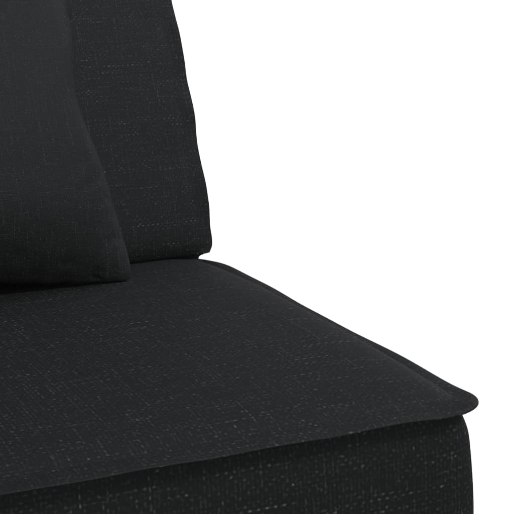 L-shaped sofa bed black 255x140x70 cm fabric