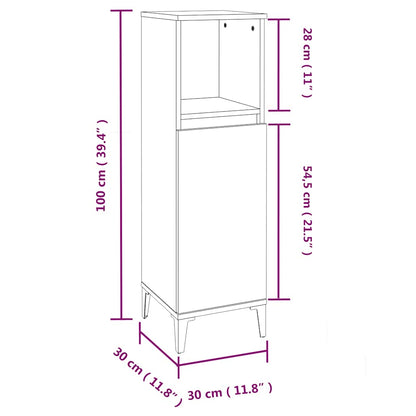 3-tlg. Badmöbel-Set Räuchereiche Holzwerkstoff