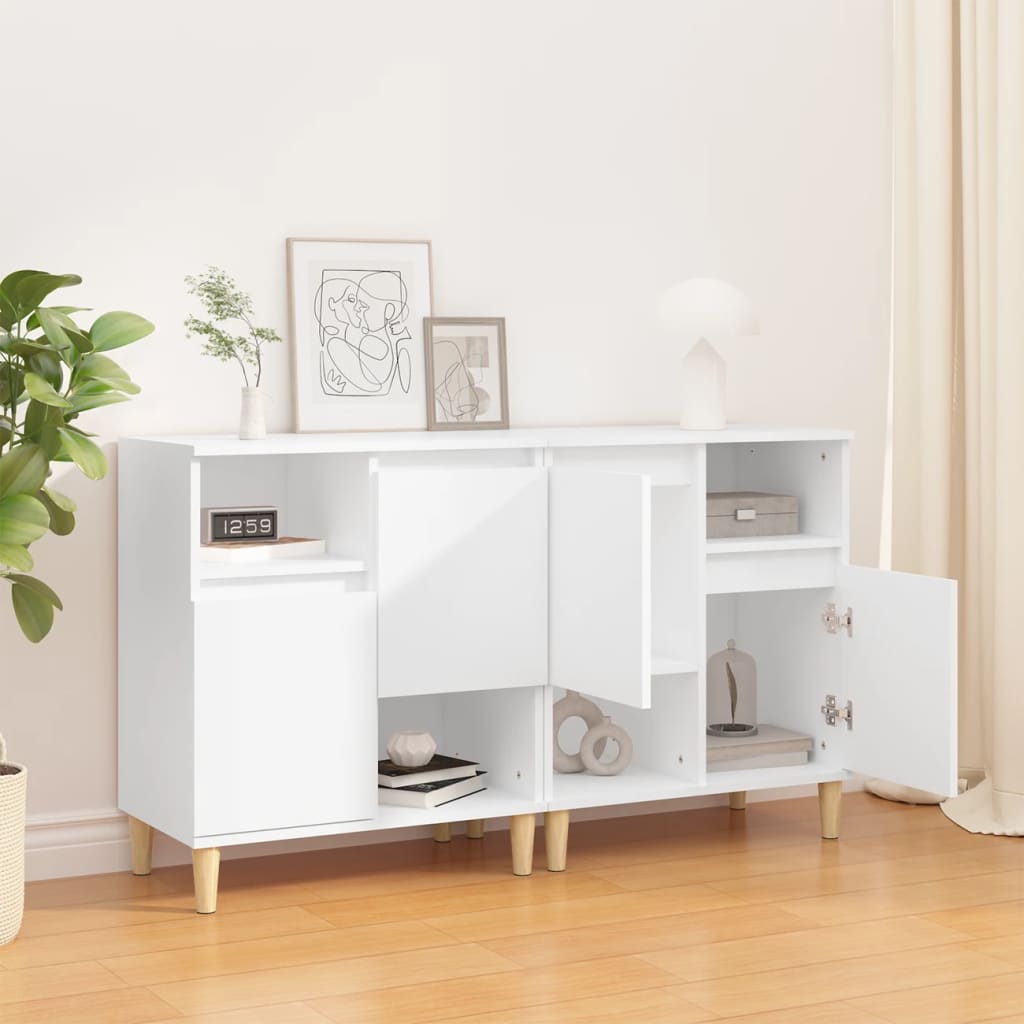 Sideboards 2 Stk. Weiß 60x35x70 cm Holzwerkstoff