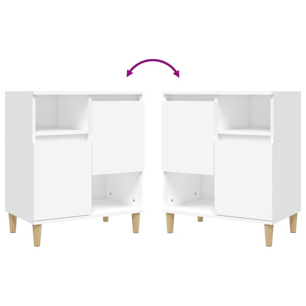 Sideboards 2 Stk. Weiß 60x35x70 cm Holzwerkstoff