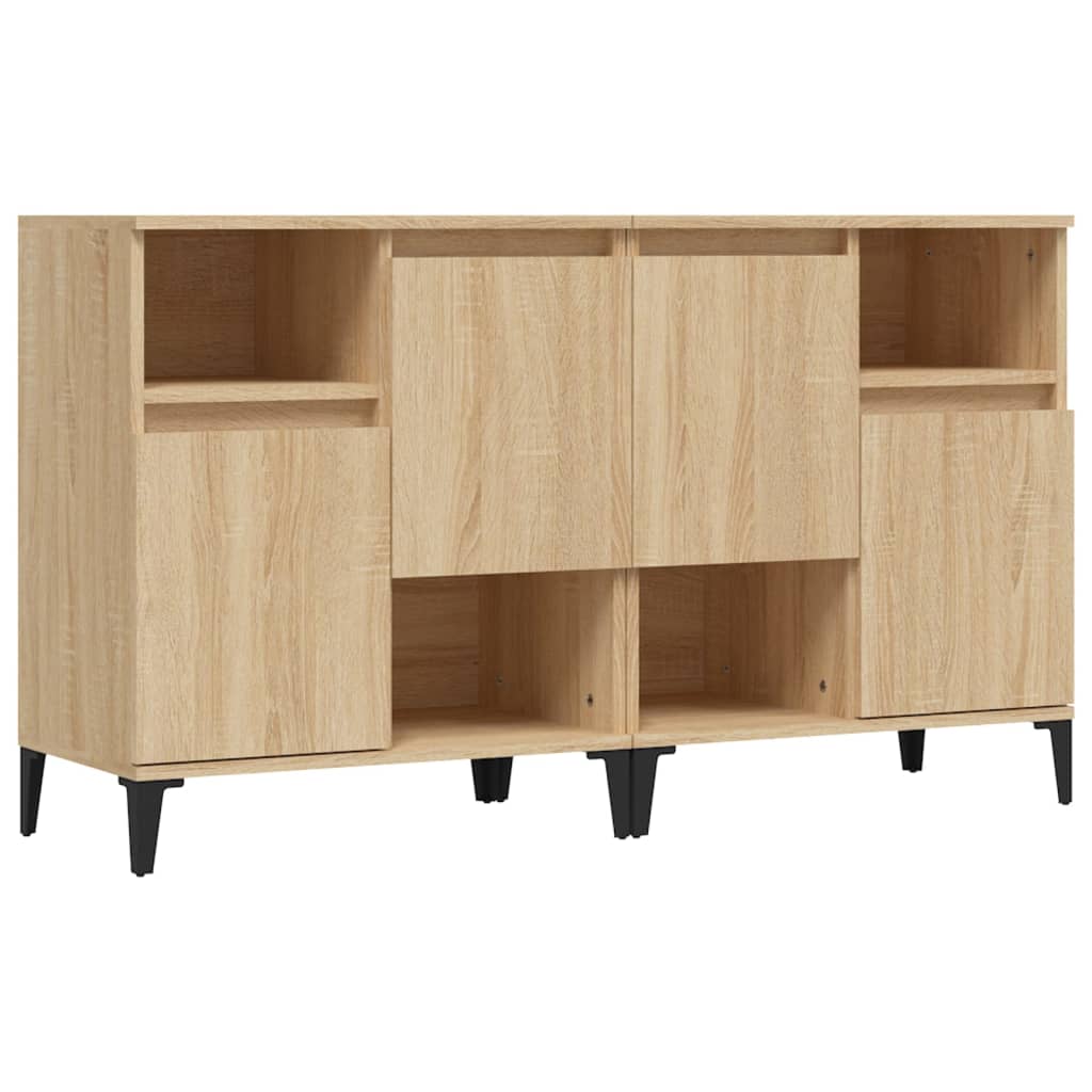 Sideboards 2 Stk. Sonoma-Eiche 60x35x70 cm Holzwerkstoff
