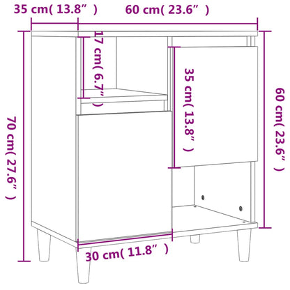 Sideboards 3 Stk. Betongrau 60x35x70 cm Holzwerkstoff