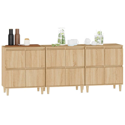 Sideboards 3 Stk. Sonoma-Eiche 60x35x70 cm Holzwerkstoff