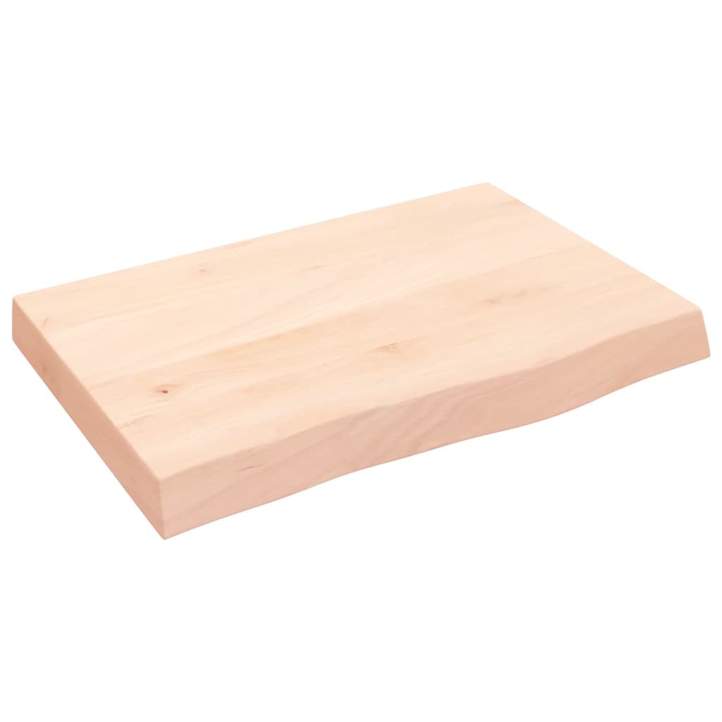 Waschtischplatte 60x40x(2-6) cm Massivholz Unbehandelt