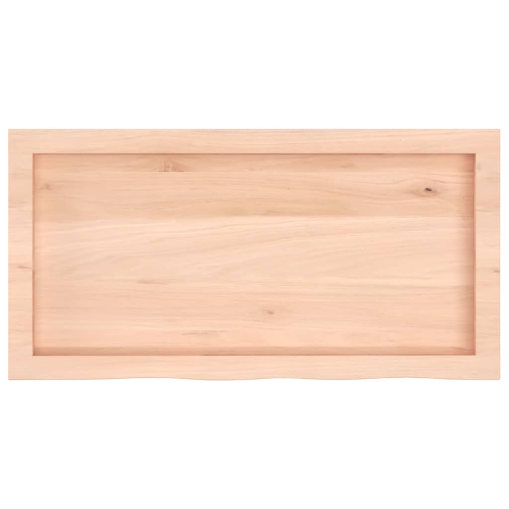 Waschtischplatte 80x40x(2-6) cm Massivholz Unbehandelt
