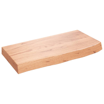 Waschtischplatte Hellbraun 60x30x(2-6) cm Massivholz Behandelt