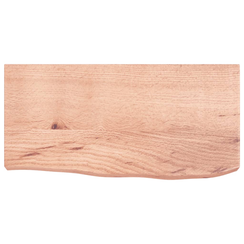 Waschtischplatte Hellbraun 60x30x(2-6) cm Massivholz Behandelt