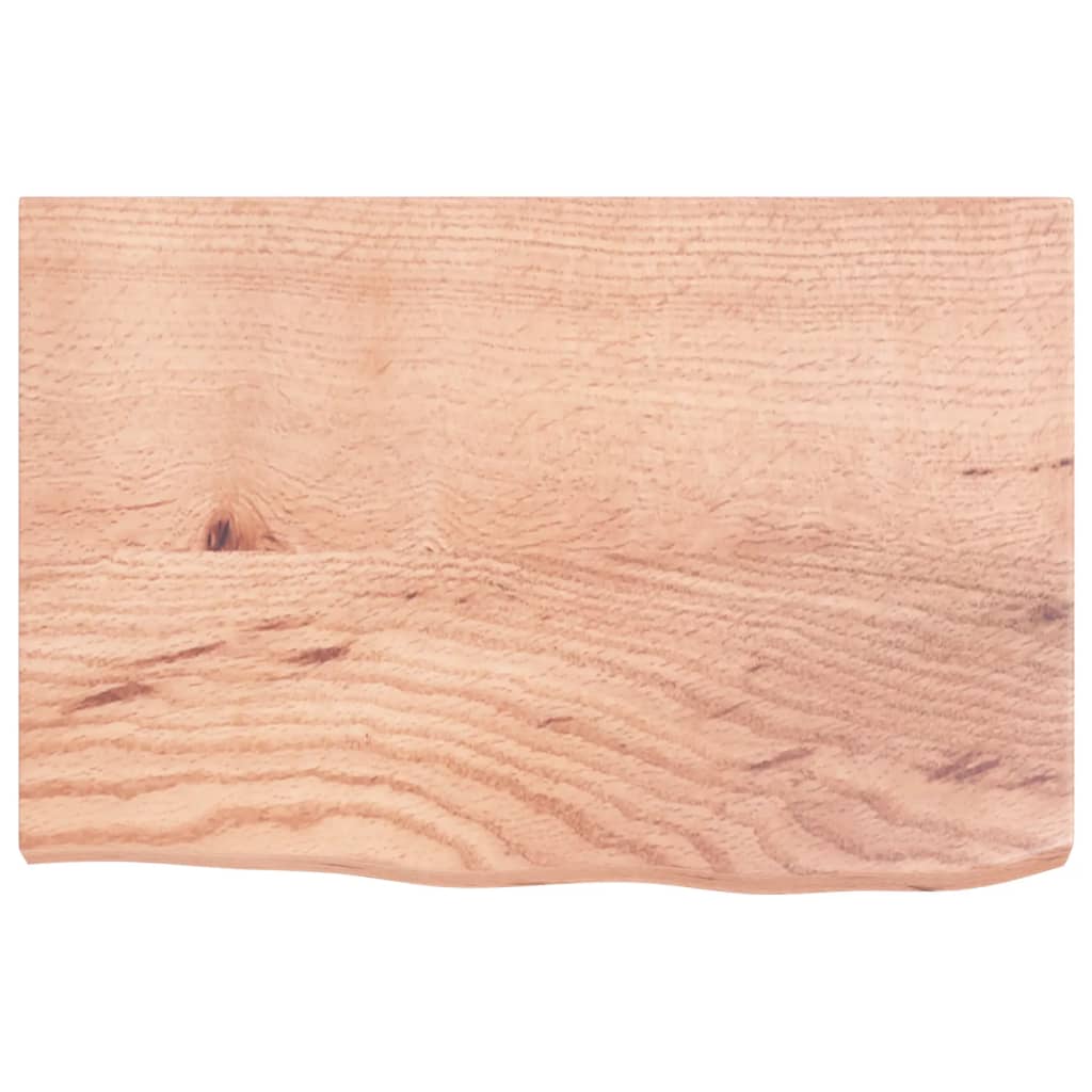Waschtischplatte Hellbraun 60x40x(2-4) cm Massivholz Behandelt