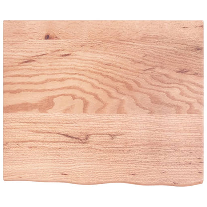 Waschtischplatte Hellbraun 60x50x2 cm Massivholz Behandelt