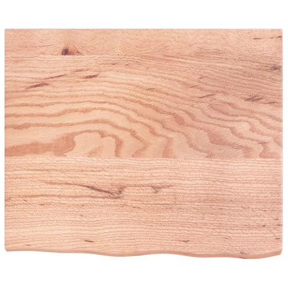 Waschtischplatte Hellbraun 60x50x(2-4) cm Massivholz Behandelt