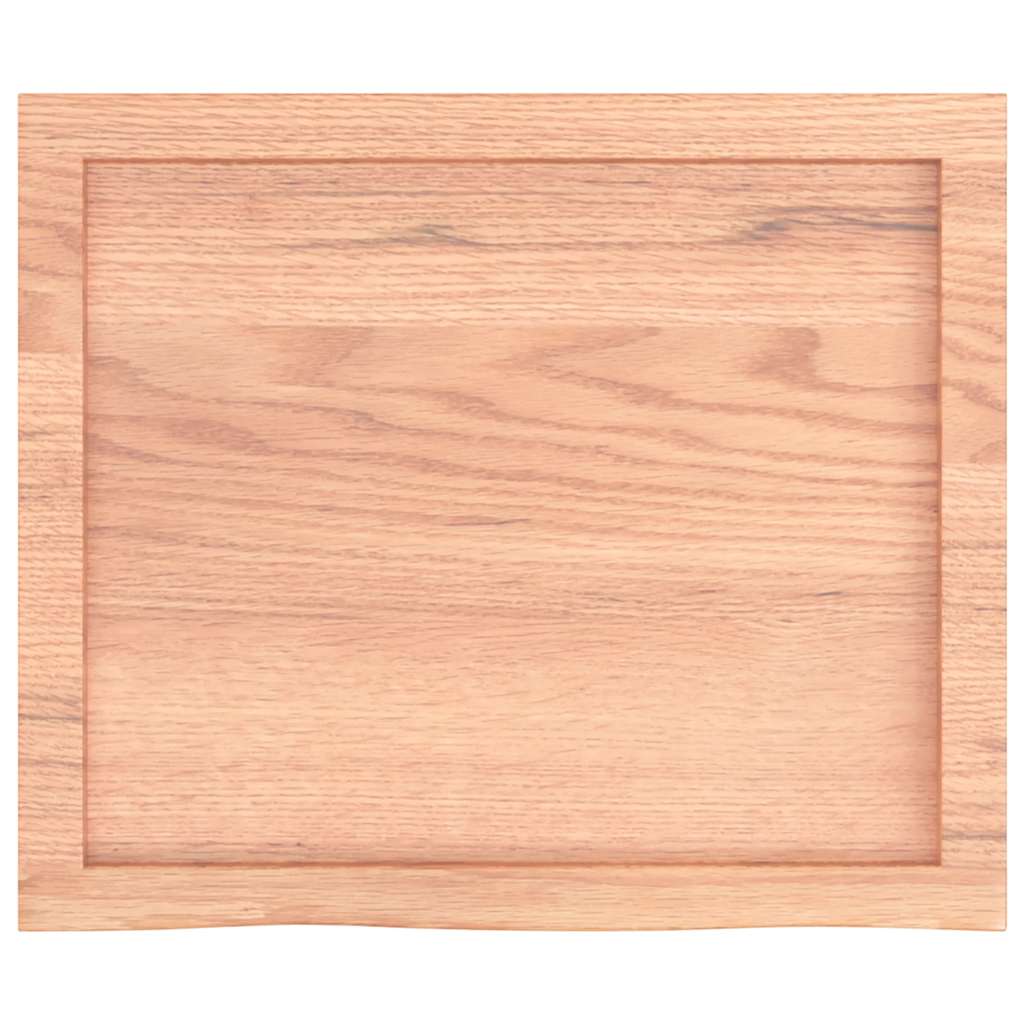 Waschtischplatte Hellbraun 60x50x(2-4) cm Massivholz Behandelt