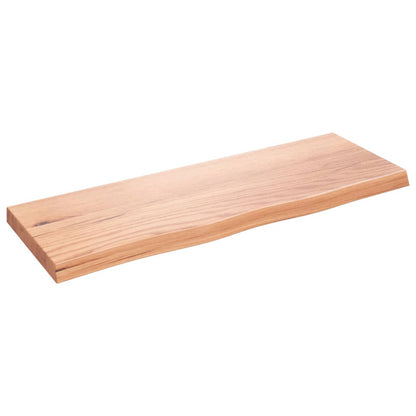 Waschtischplatte Hellbraun 80x30x(2-4) cm Massivholz Behandelt