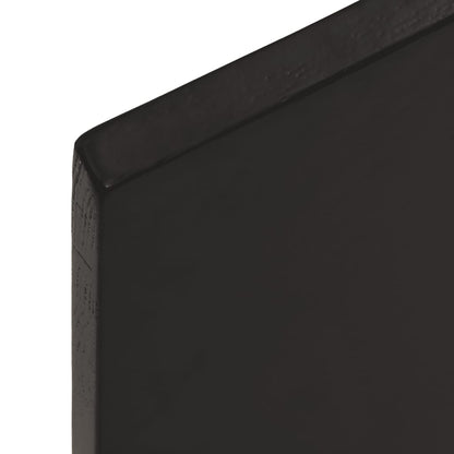 Waschtischplatte Dunkelbraun 40x50x2 cm Massivholz Behandelt