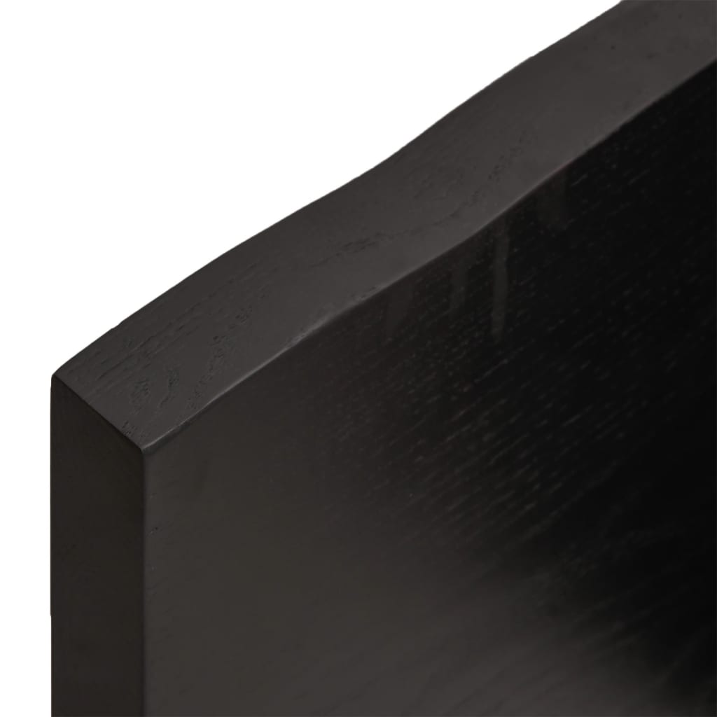 Waschtischplatte Dunkelbraun 60x40x(2-6)cm Massivholz Behandelt