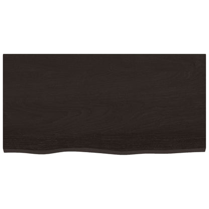 Waschtischplatte Dunkelbraun 80x40x2 cm Massivholz Behandelt