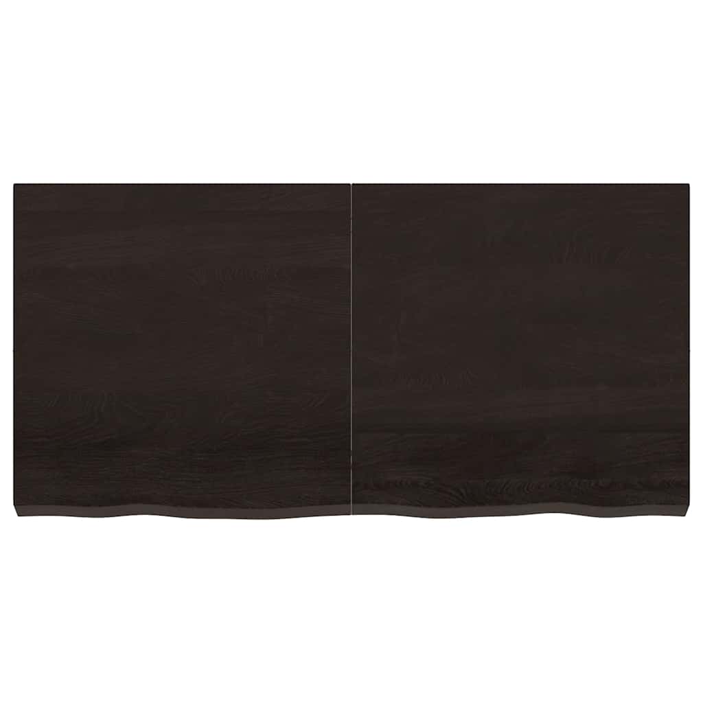 Waschtischplatte Dunkelbraun 120x60x(2-6)cm Massivholz