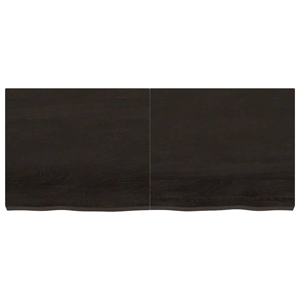 Waschtischplatte Dunkelbraun 140x60x(2-6)cm Massivholz