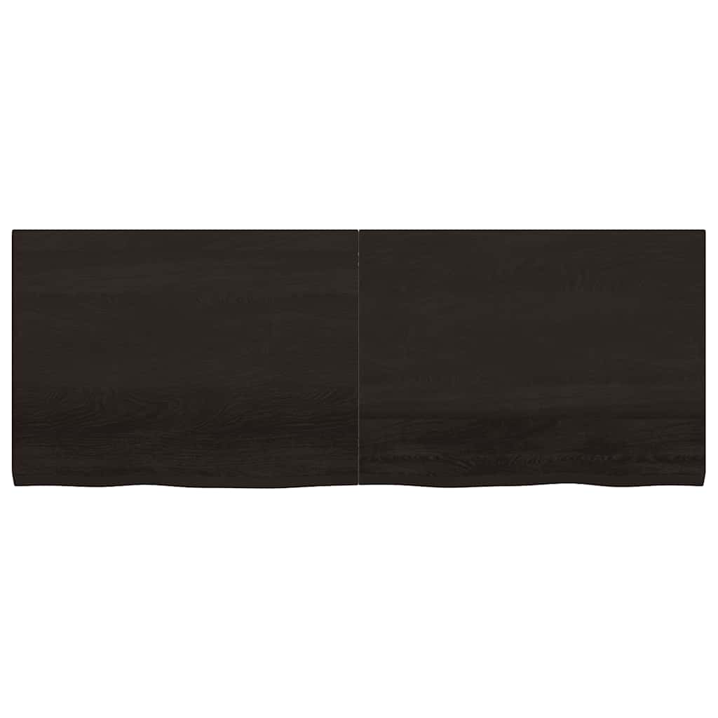 Waschtischplatte Dunkelbraun 160x60x(2-4)cm Massivholz