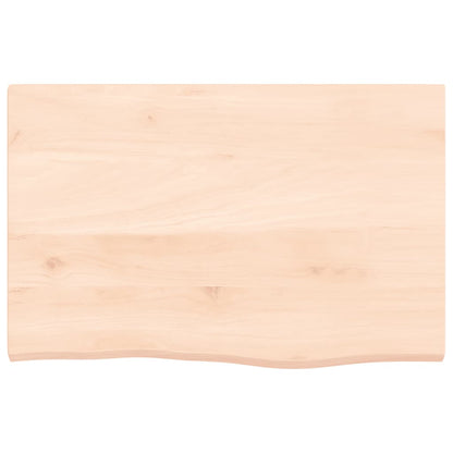 Tischplatte 60x40x2 cm Massivholz Eiche Unbehandelt