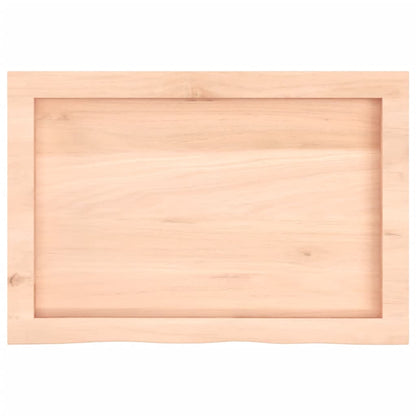 Tischplatte 60x40x(2-4) cm Massivholz Eiche Unbehandelt
