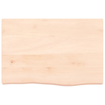 Tischplatte 60x40x(2-6) cm Massivholz Eiche Unbehandelt