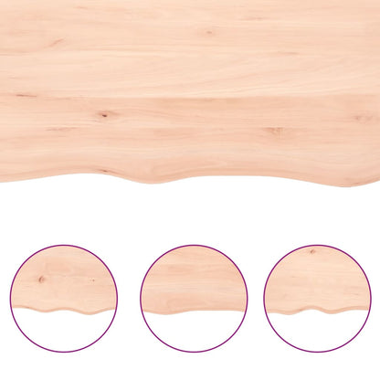 Tischplatte 60x40x(2-6) cm Massivholz Eiche Unbehandelt