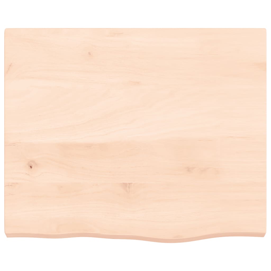 Tischplatte 60x50x(2-4) cm Massivholz Eiche Unbehandelt