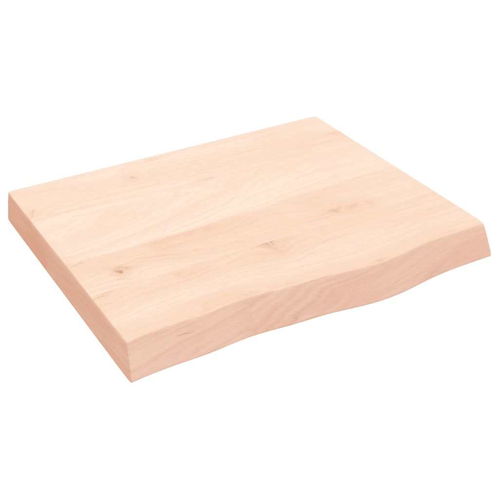 Tischplatte 60x50x(2-6) cm Massivholz Eiche Unbehandelt