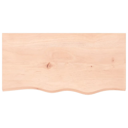 Tischplatte 80x40x(2-4) cm Massivholz Eiche Unbehandelt