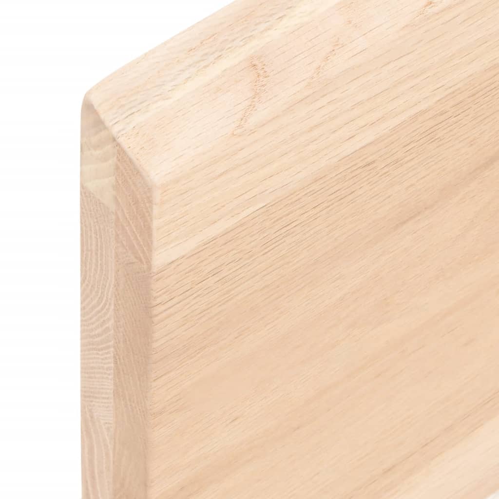 Tischplatte 80x40x(2-4) cm Massivholz Eiche Unbehandelt