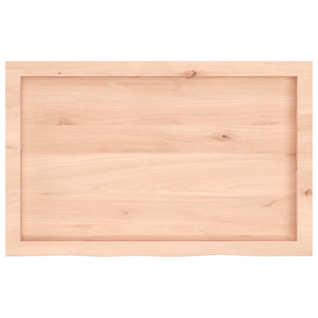 Tischplatte 80x50x(2-4) cm Massivholz Eiche Unbehandelt