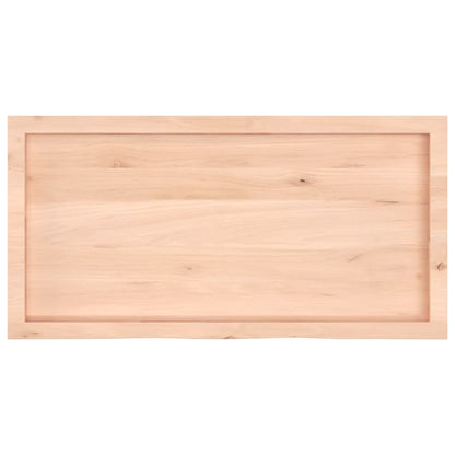 Tischplatte 100x50x(2-4) cm Massivholz Eiche Unbehandelt