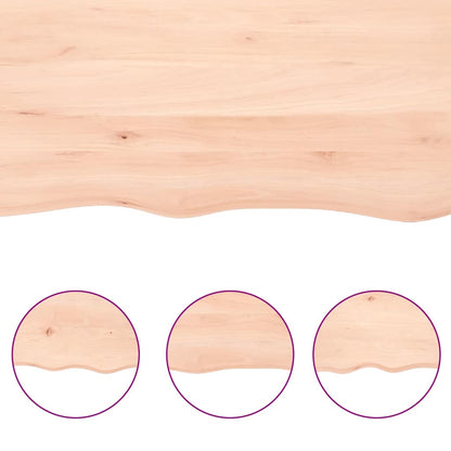Tischplatte 100x50x(2-4) cm Massivholz Eiche Unbehandelt