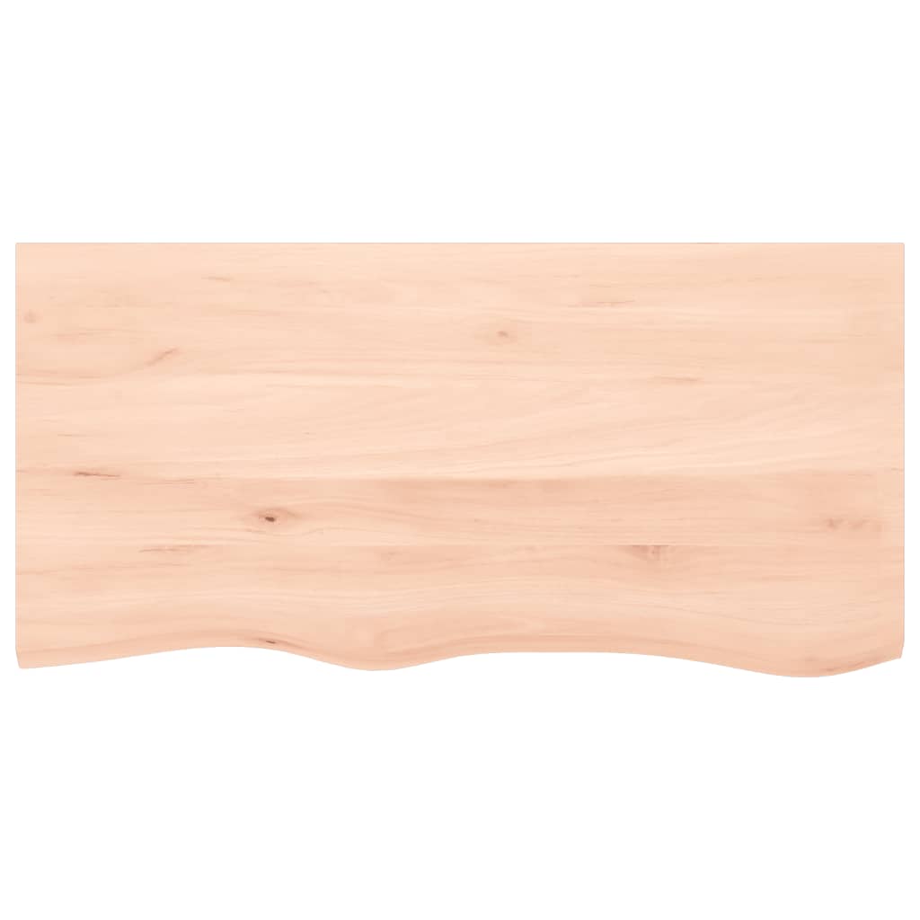Tischplatte 100x50x(2-6) cm Massivholz Eiche Unbehandelt