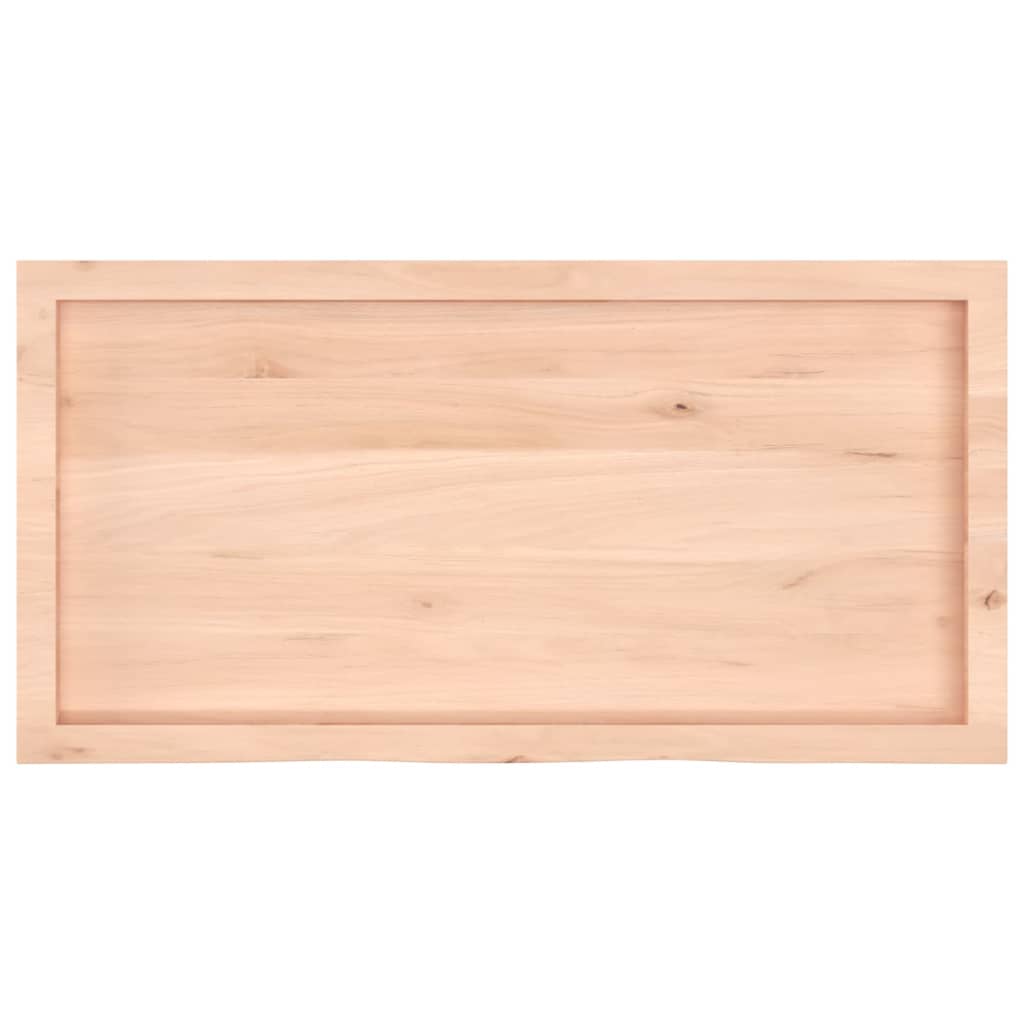 Tischplatte 100x50x(2-6) cm Massivholz Eiche Unbehandelt
